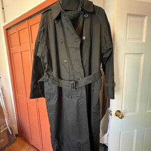 Burberry Black and Beige Checkered Coat